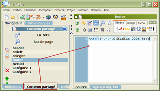 D�finissez librement votre pied de page