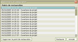Gestion des restaurations