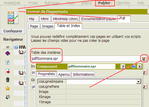 Configurer le sommaire pdf